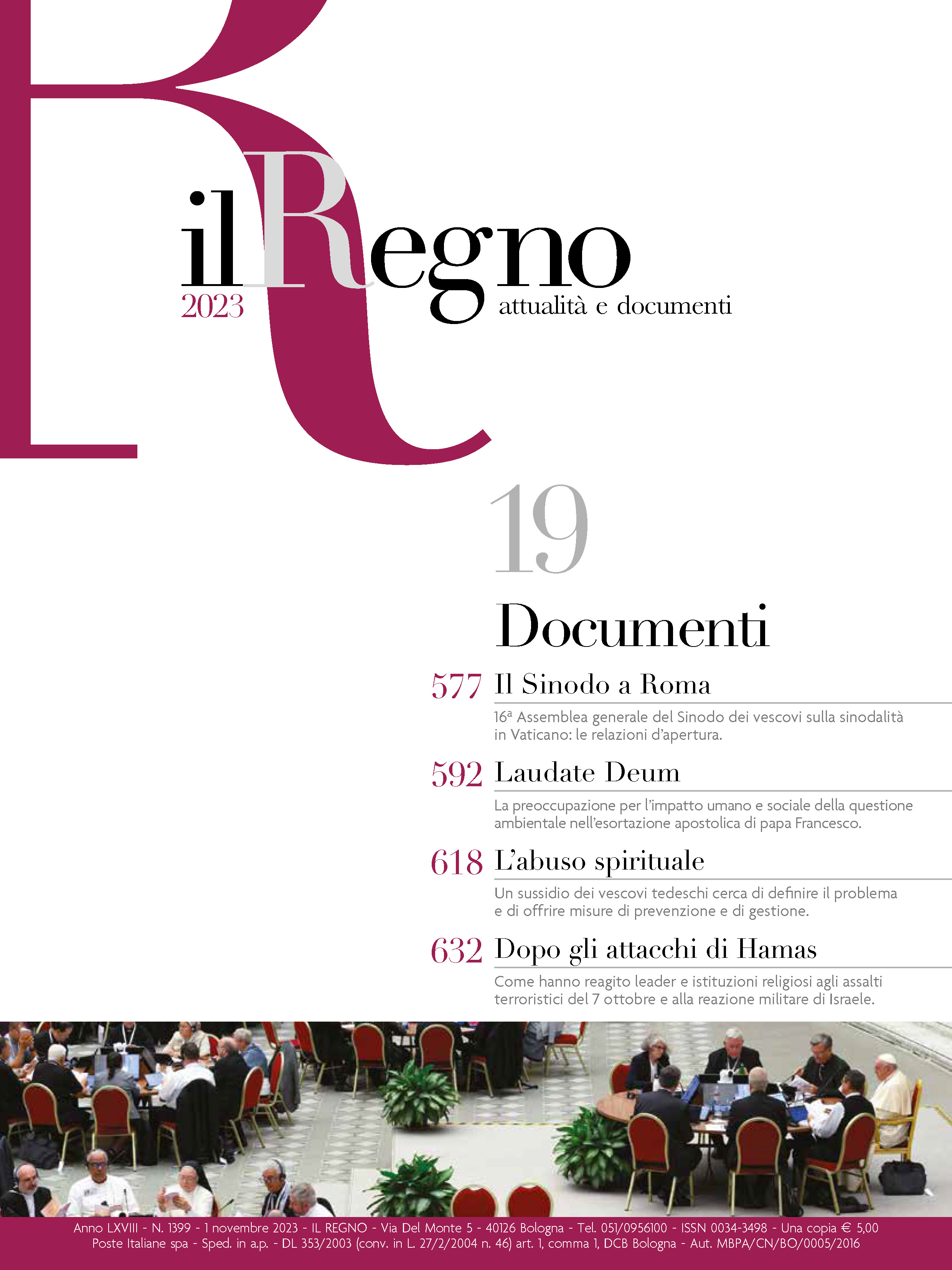 Copertina di Documenti Anno 2023 Numero 19