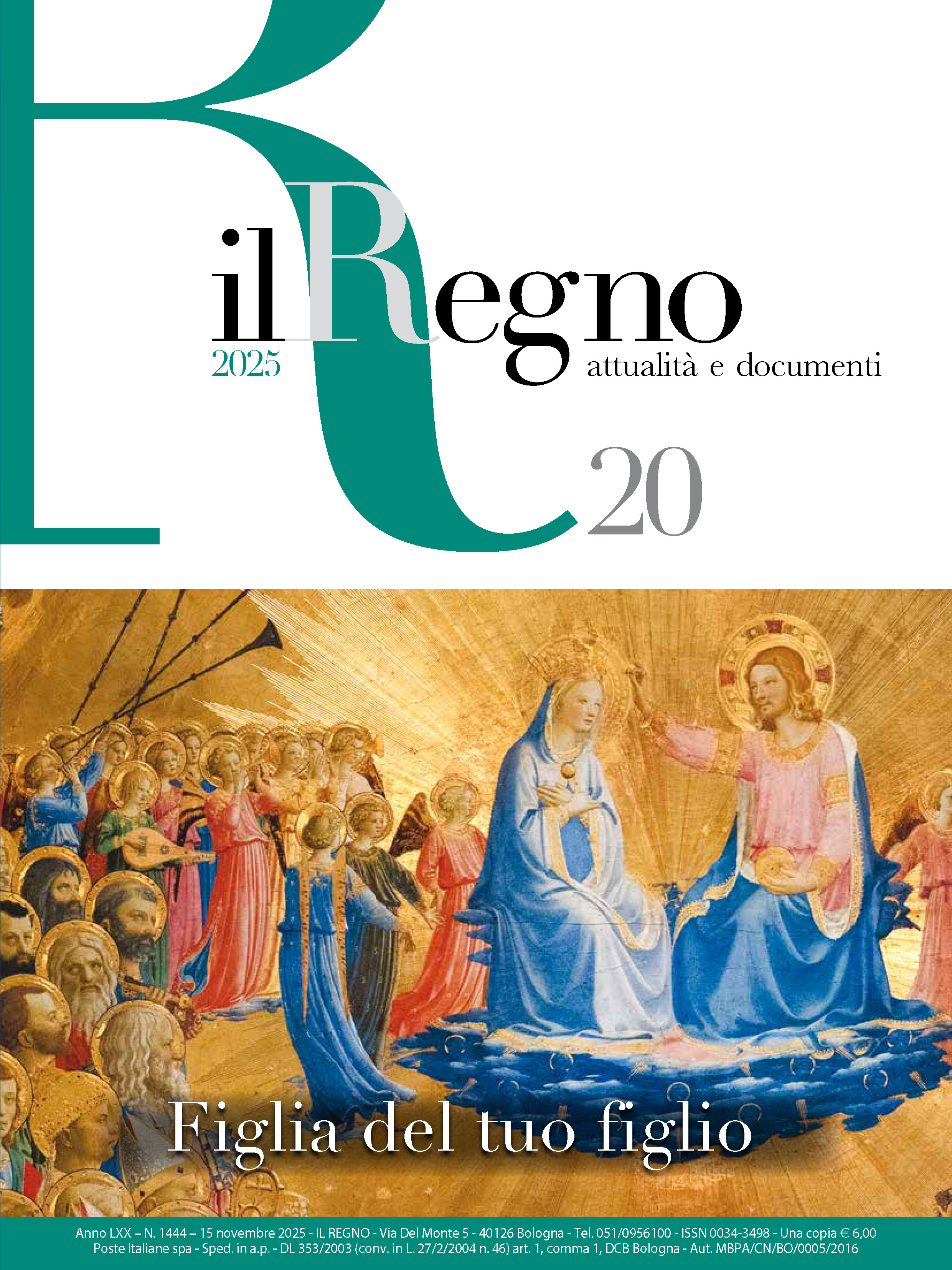 Copertina di Attualità Anno 2025 Numero 20